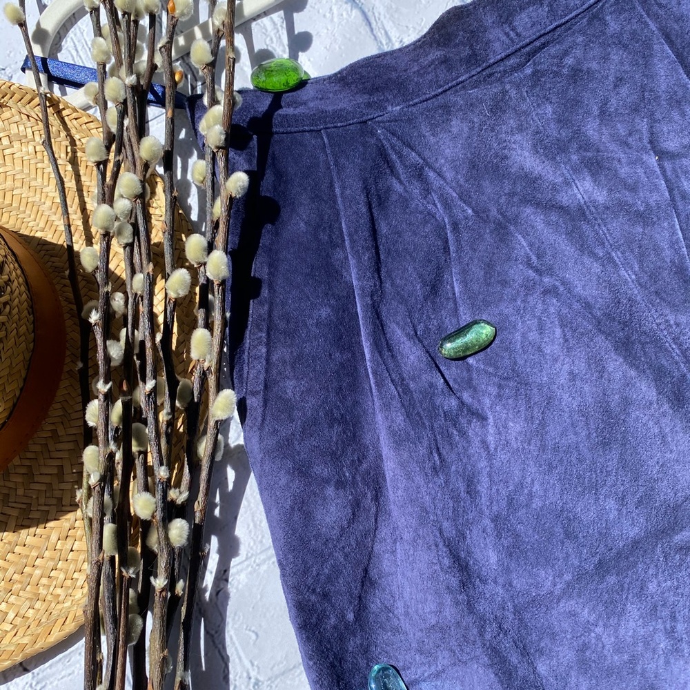 The Eagles Eye Classic Royal Blue Suede Skirt